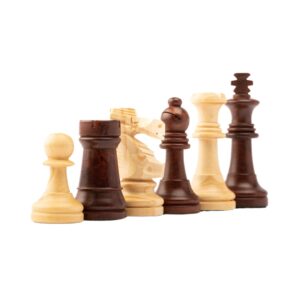 piezas ajedrez madera lujo modelo staunton 5 pulido boj natural caoba oscuro