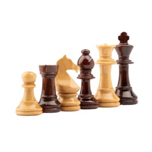 piezas ajedrez madera lujo modelo staunton europa 5 barnizado brillante guatambu natural caoba plomadas