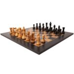 conjunto de ajedrez deluxe staunton 6 madera olivo