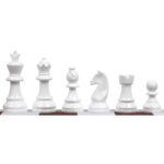 piezas ajedrez colores plástico staunton 6 blanco nieve